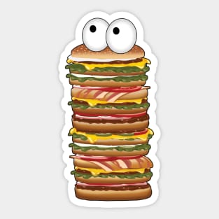 Big Burger ( Funny Design ) Sticker